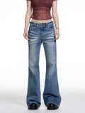 American-style Retro Washed Skinny Jeans Women's High Street Slimming