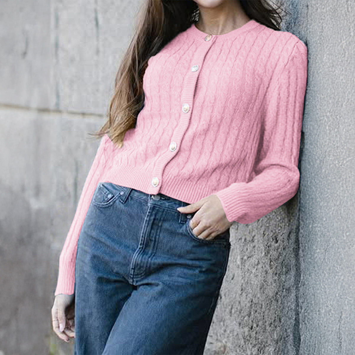 Casual Style Solid Color T-shirt Sweater Women