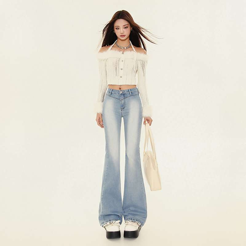 Slimming Elastic Slightly Denim Pants